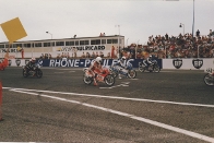 Alex Bedford at the French Grand Prix on the Davies Honda, 1988