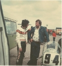 One of John's first races, 1976. Yvone du Hamel, Works 750 H2R Kawasaki
