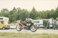 Ron Haslam's 1988 ELF Honda, Colin Davies was one of the mechanics
